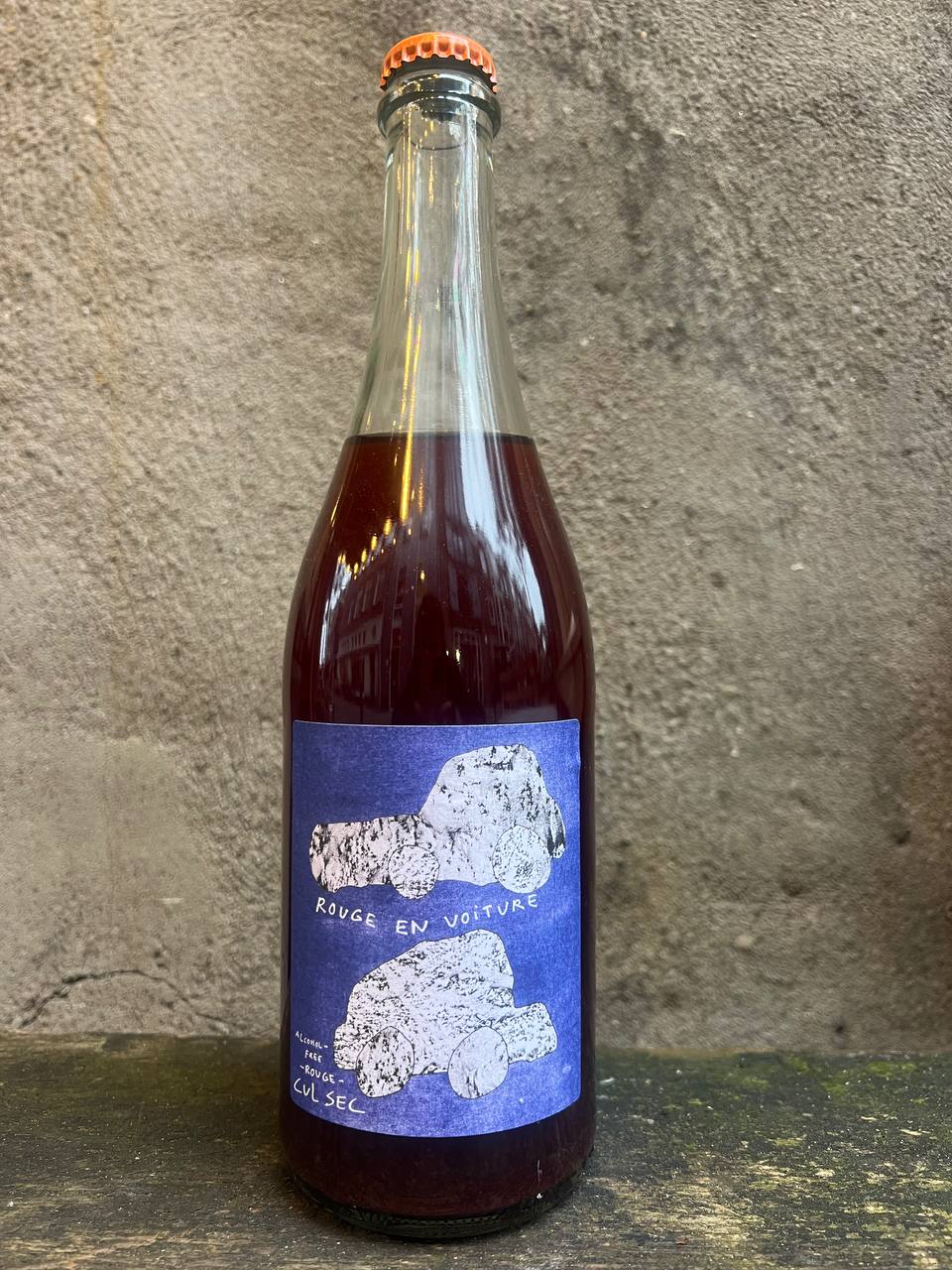 Rouge en Voiture